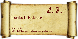 Laskai Hektor névjegykártya